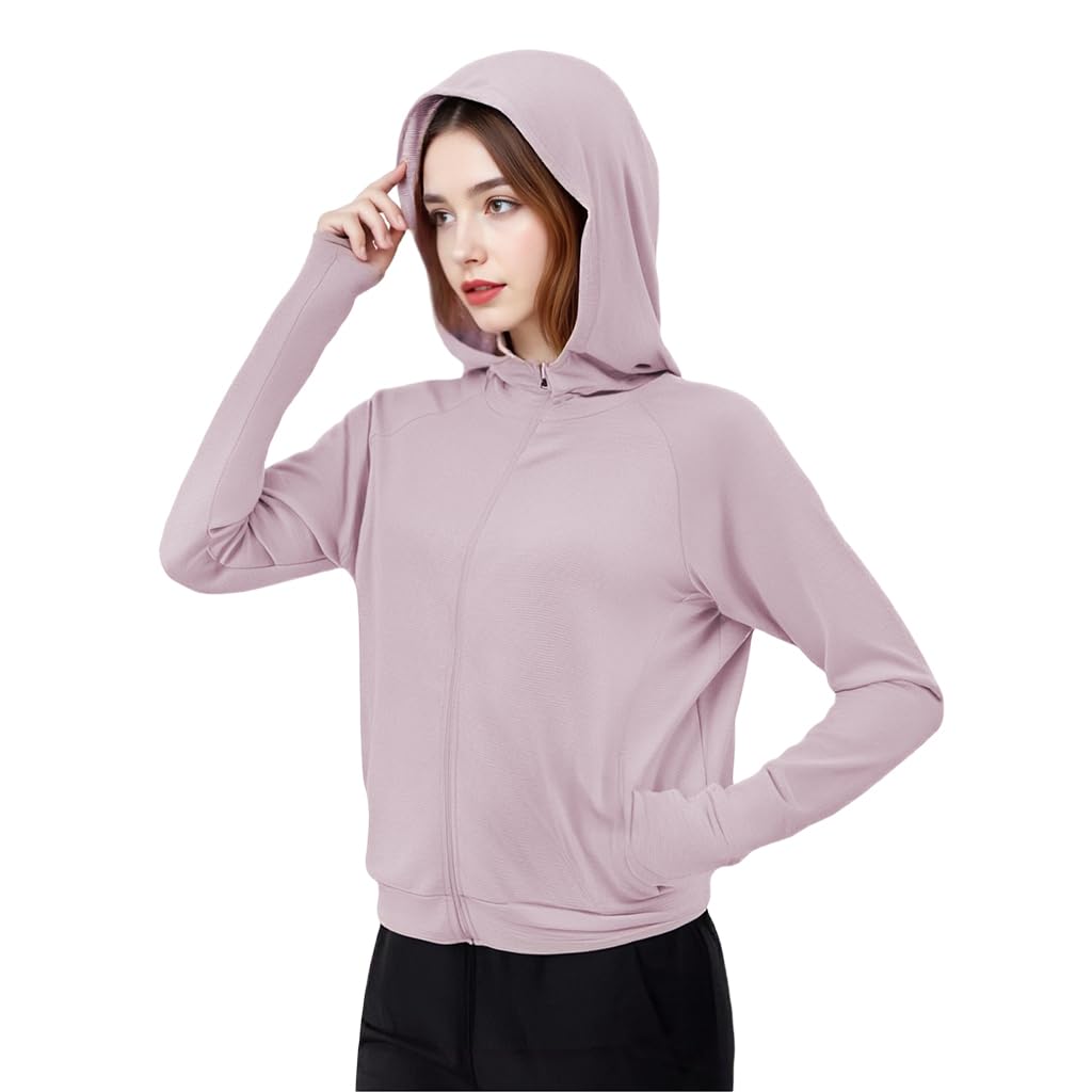 SANNIDHI Womens UV Protection Sun Screen Jacket, 50+ Sun Protection Jacket Lightweight Long Sleeve Sunscreen Clothing Hoodie wi 2