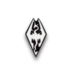 JUST FUNKY Skyrim Collectibles | Skyrim Dragon Logo Enamel Pin| Collector Pin