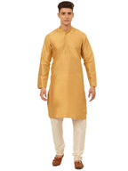 Jompers Mens Solid Dupion Silk Kurta Pyjama Set