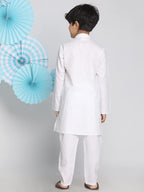 Vastramay Boys Pure Cotton White Kurta And Pyjama Set With Muslim Cap  Soft & Comfortable Festive