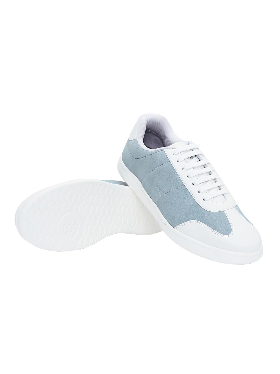Bewakoof MenS Pastel Blue & White Color Block Low-Top Sneakers 684840 Pastel Blue_Uk 10