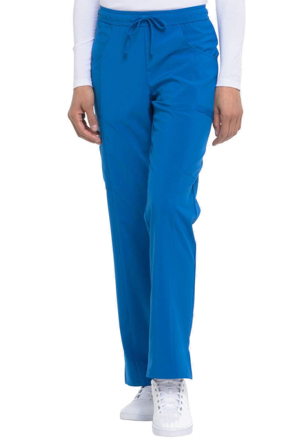 Dickies EDS Essentials Scrubs for Women, Drawstring Cargo Scrub Pants with Four-Way Stretch and Moisture Wicking DK010, S, Royal