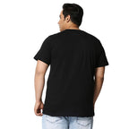 Bewakoof Mens Solid 100% Cotton Plus Size T-Shirt - Regular Fit, Round Neck, Half Sleeves