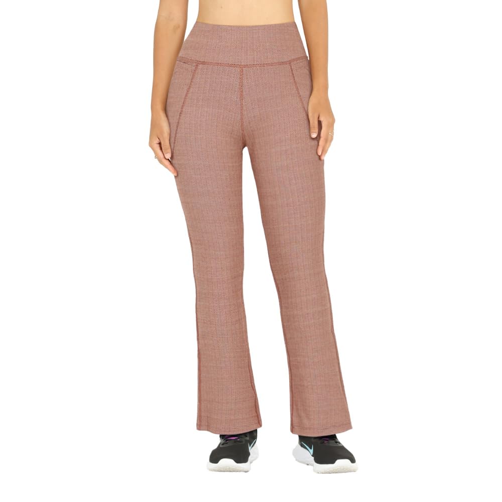 Blissclub Werk-It Flare Pants For Women Office Wear, Formal Cotton Trousers For Women With High Waist And 4 Pockets