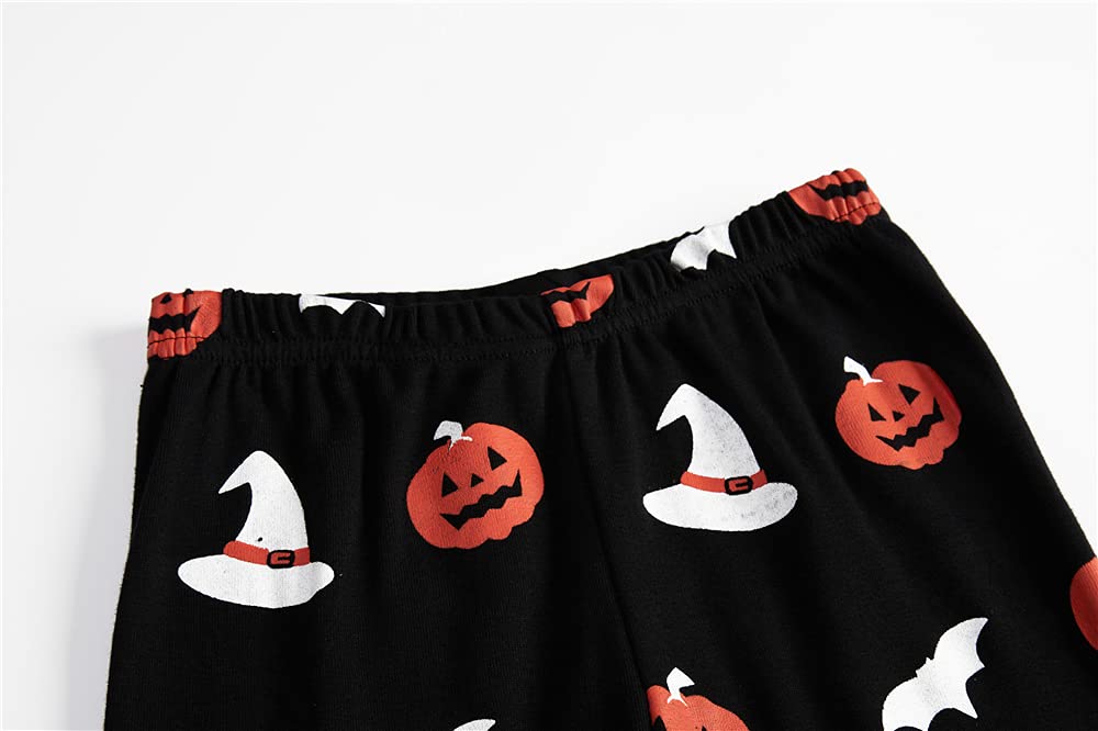 Popshion Kids Halloween Pajamas Pumpkin Girls Nightmare Before Christmas Sleepwear Toddler Boys Halloween Glow in the Dark Pjs S