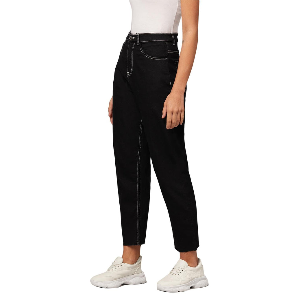 Kotty WomenS High Rise Cotton Lycra Blend Ankle Length Slim Fit Jeans