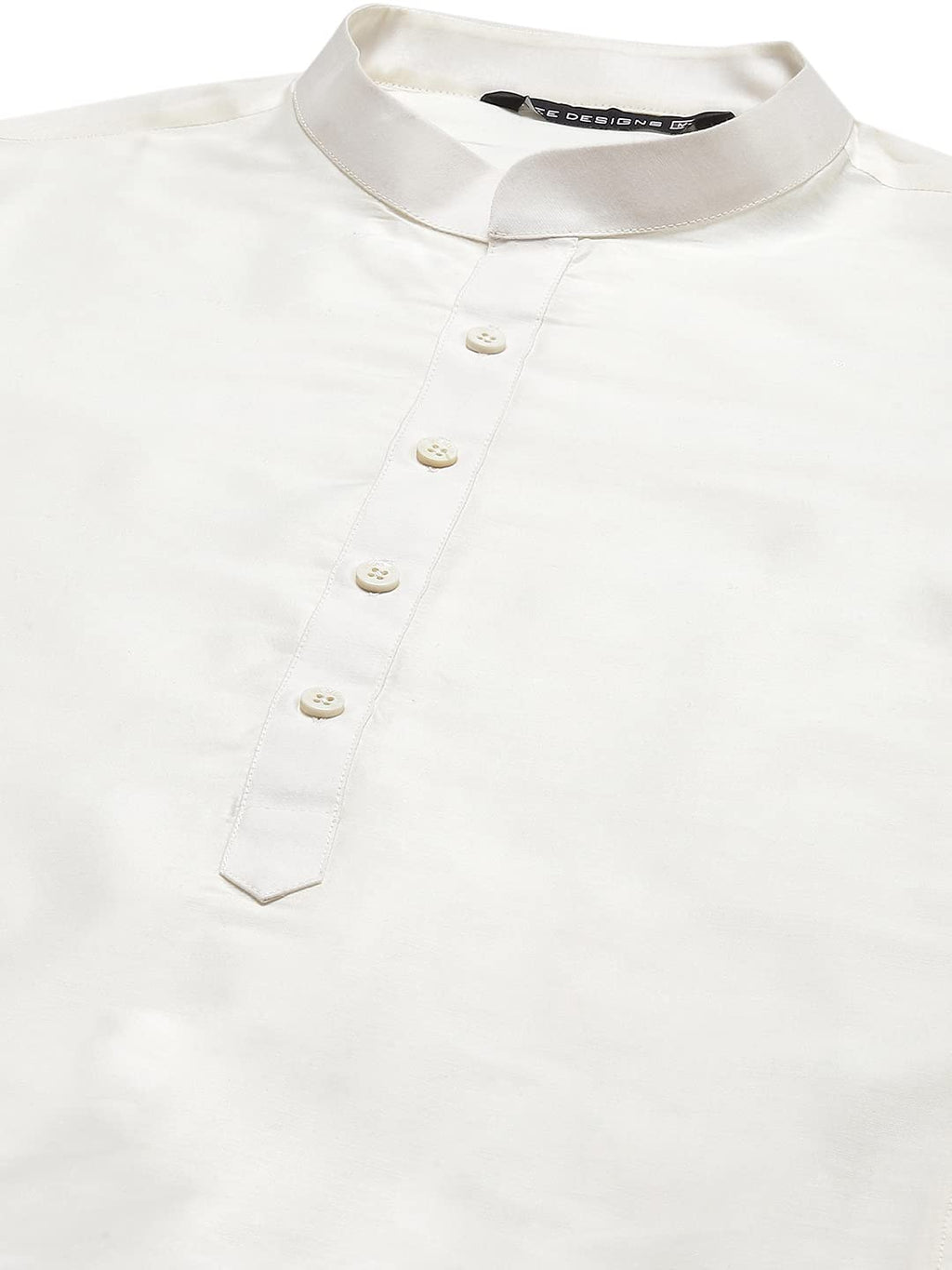 See Designs Men White Cotton Slik Straight Kurta With Pyjama