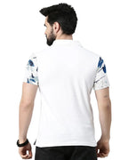 Noble Monk MenS Polo Neck Printed Regular Fit Half Sleeve T-Shirt