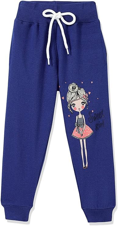 T2F Girls Regular Fit Printed Cotton Joggers Track Pants (Pack of 3)