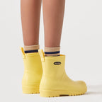 planone Short rain Boots for Women Waterproof size 7 Cream Yellow Garden Shoes Anti-Slipping Rainboots for Ladies Comfortable In