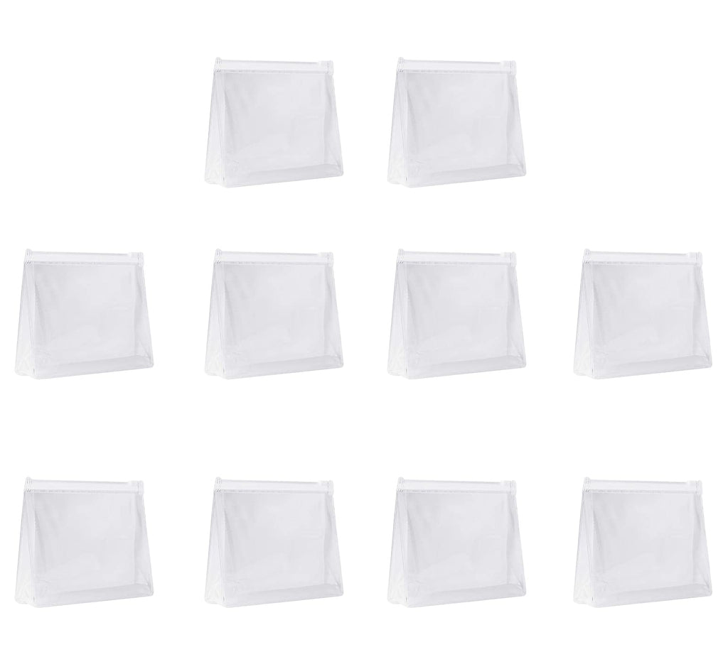 sansheng Small Clear Cosmetic Bag with Zipper,(5.9X1.38X5.1inch) Plastic Zipper Bags,Mini Clear Pouch for Toiletries and Gifting