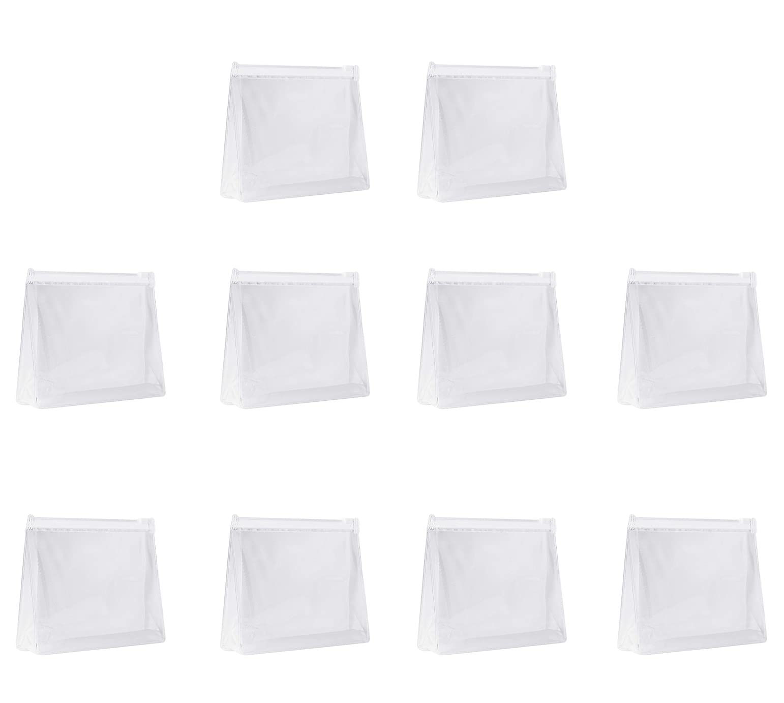 sansheng Small Clear Cosmetic Bag with Zipper,(5.9X1.38X5.1inch) Plastic Zipper Bags,Mini Clear Pouch for Toiletries and Gifting