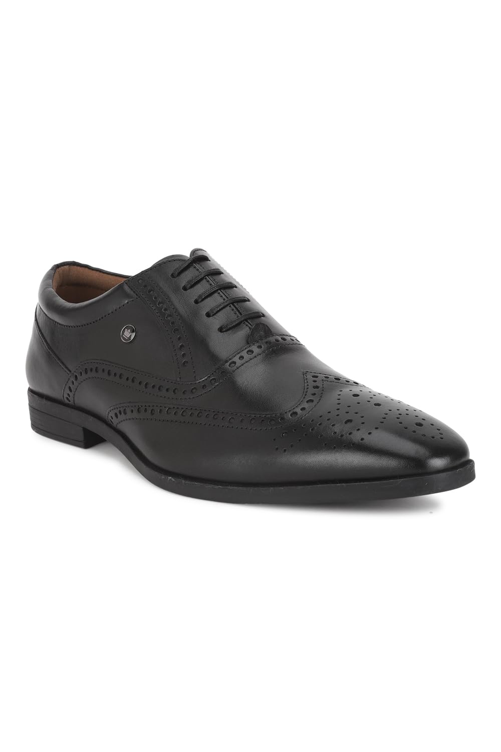 Louis Philippe Men Black Formal Leather Brogue Oxford Shoes Euro- 44