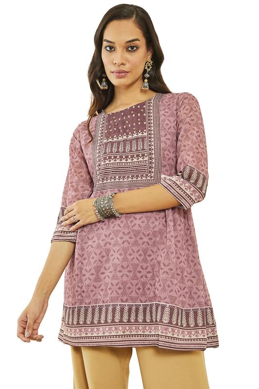 Soch Women Georgette Geometric T-Shirt
