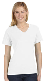 Ladies Relaxed Jersey V-Neck T-Shirt - BERRY - S(D0102H782QX)
