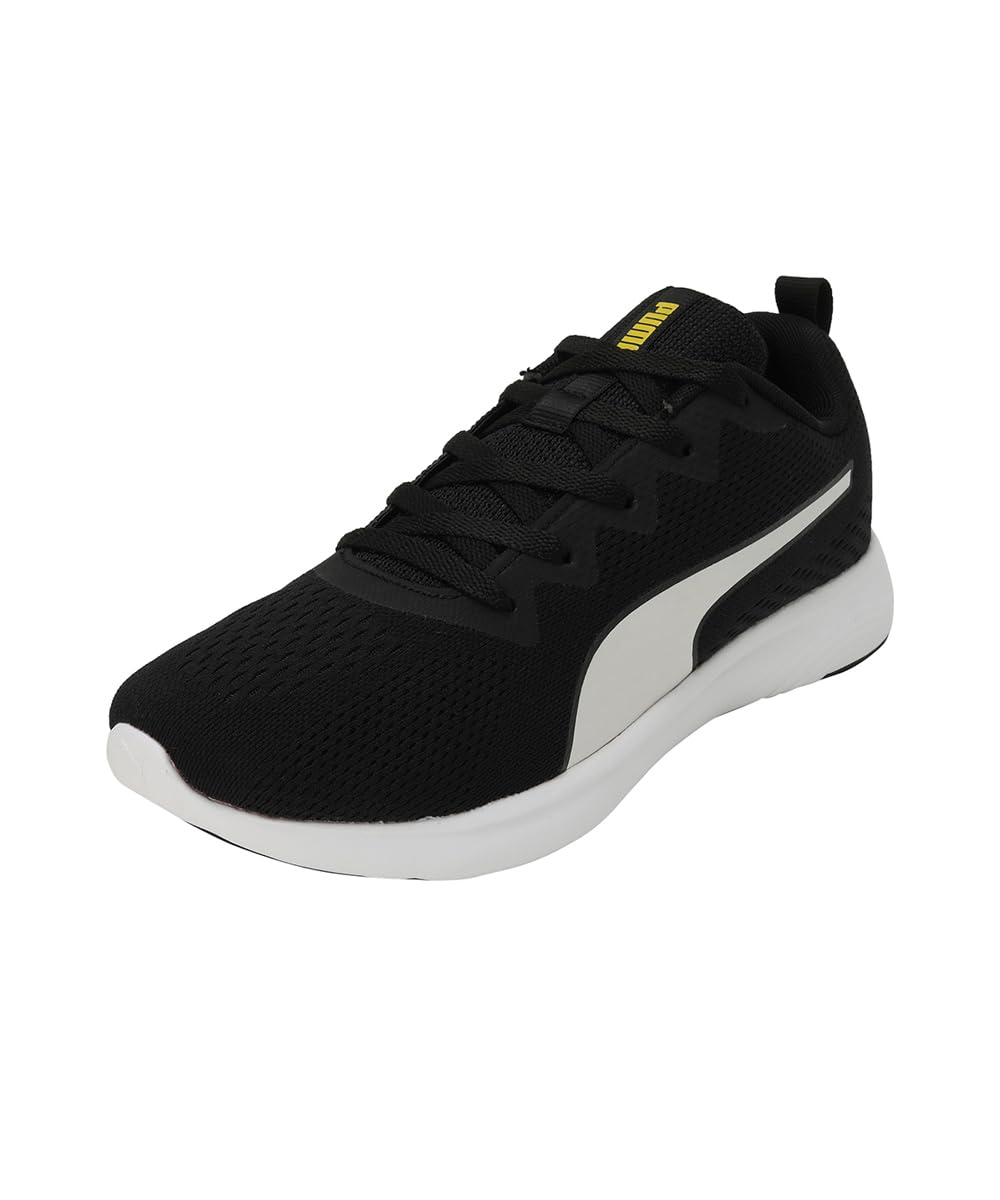 PUMA | SOFTRIDE Vital Engineered Mesh Mens Running Shoes | BlackWhiteLemon Meringue | 9UK 9
