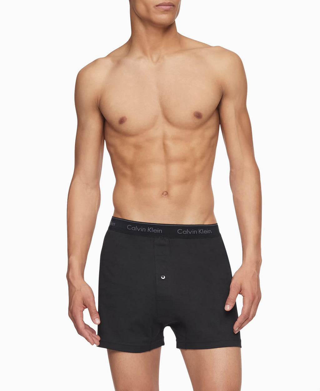 Calvin Klein Men's Cotton Classics 3-Pack Knit Boxer, 3 Black, Small
