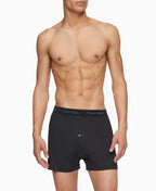 Calvin Klein Men's Cotton Classics 3-Pack Knit Boxer, 3 Black, Small