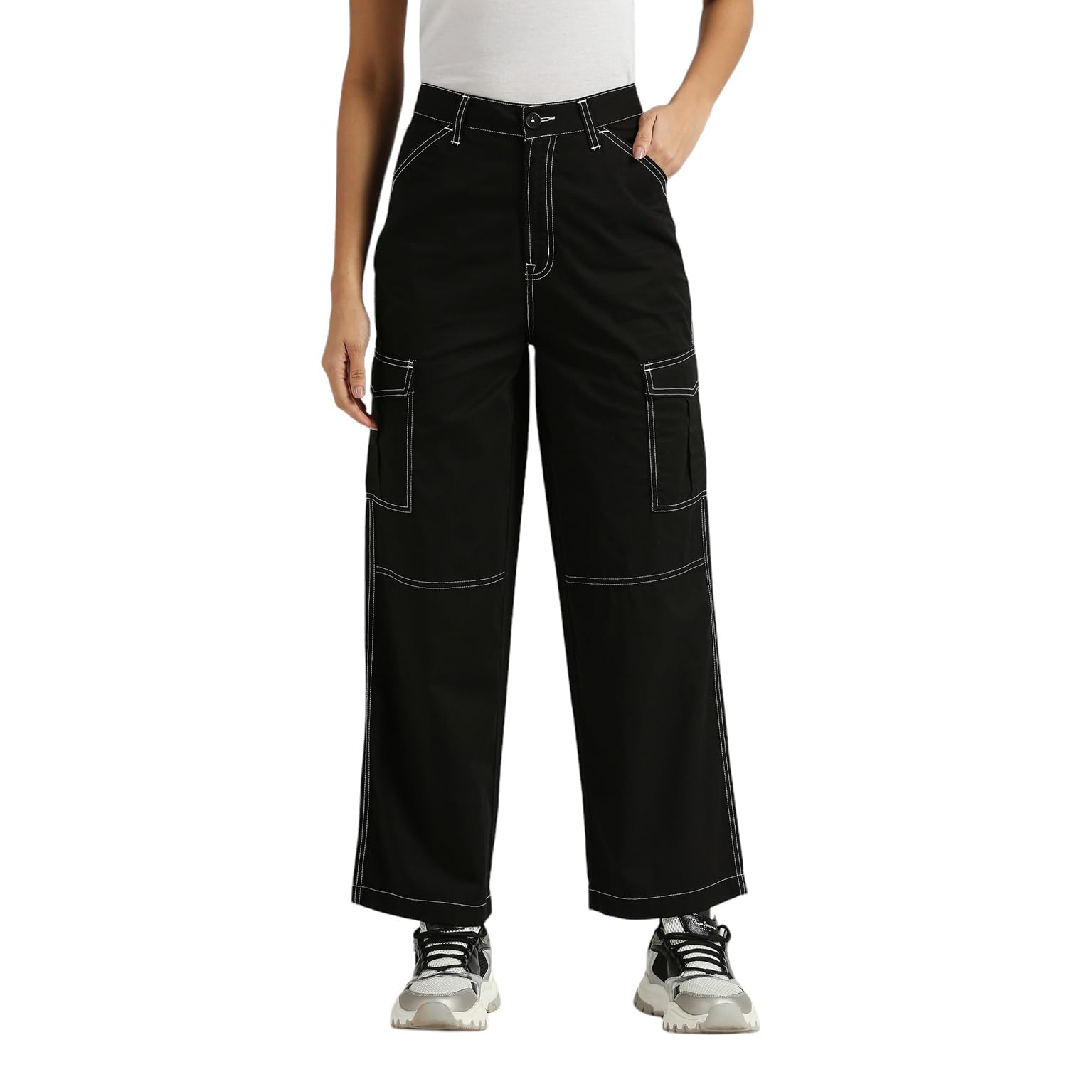 Pepe Jeans WomenS Regular Casual Pants (Pl211789_Black_Jet