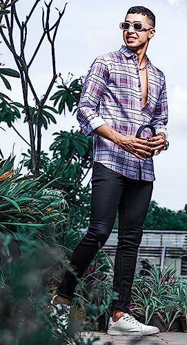 BE ACTIVE Mens Casual Cotton Blend Checkered Shirt || Casual Shirts for Men || Men Casual Shirt || Casual Wear Shirts (CCH0162-