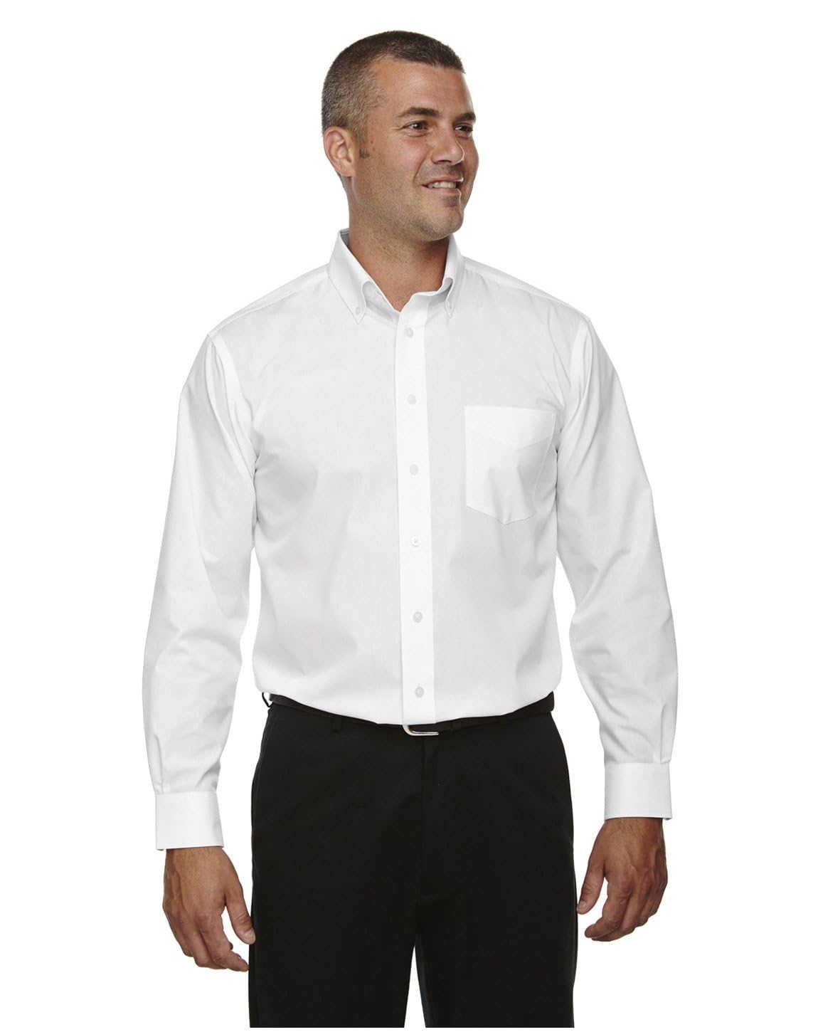 Mens crown Woven collectionSolid Broadcloth - WHITE - 5XL(D0102H76ZZP)