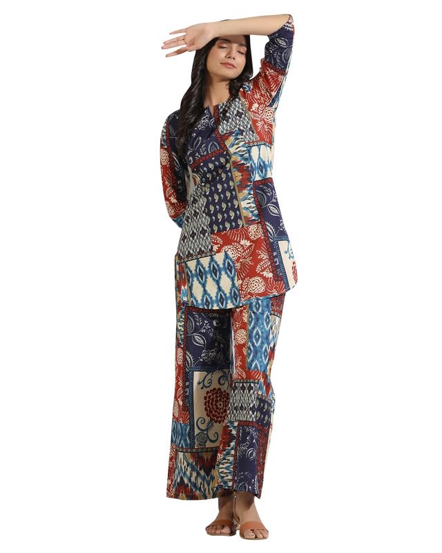 I Enterprise Women'S Cotton Tunic Knee-Length Dress (Y1_Inco-043_Multicolor6