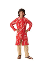 Pspeaches Boys Floral Printed Regular Kurta With Pyjamas (5-6Years)