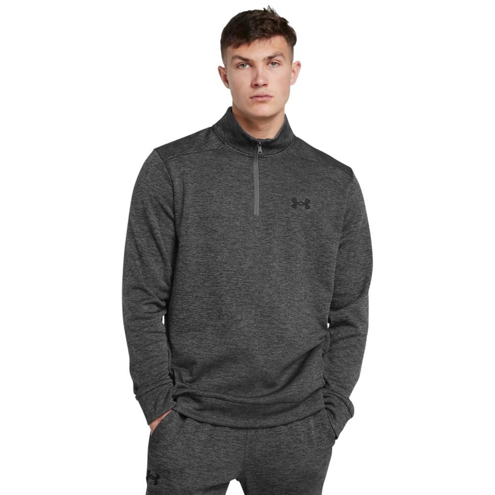 Under Armour Men's Armour Fleece Twist Quarter Zip, (026) Castlerock / / Black, 3X-Large
