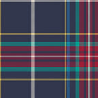 Vera Bradley Women's Cotton Medium Cosmetic Makeup Organizer Bag, Tartan Plaid - Recycled Cotton, One Size