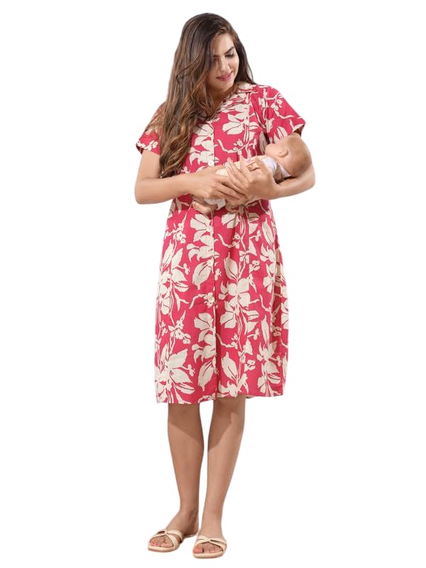Easy Mom Pure Cotton Embroidery Nighty For WomenS | Night Gown | Nighty | Nightdress | Maxi | Sleepwear | Jaipuri Nighty | Nigh 3