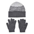 Under Armour Boys' Beanie & Glove Combo, (012) Pitch Gray/Halo Gray/Pitch Gray, One Size Fits Most