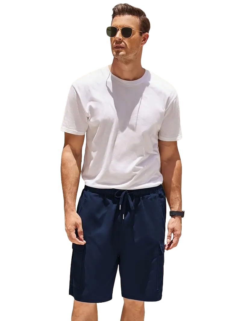 WESOFINT Men Cotton Shorts  Comfortable & Breathable Casual Shorts with Pockets Soft & Lightweight (in, Numeric, 34, Standard,  34
