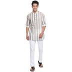 Fabindia Men Printed Kurta Set Cotton_M Multicolour