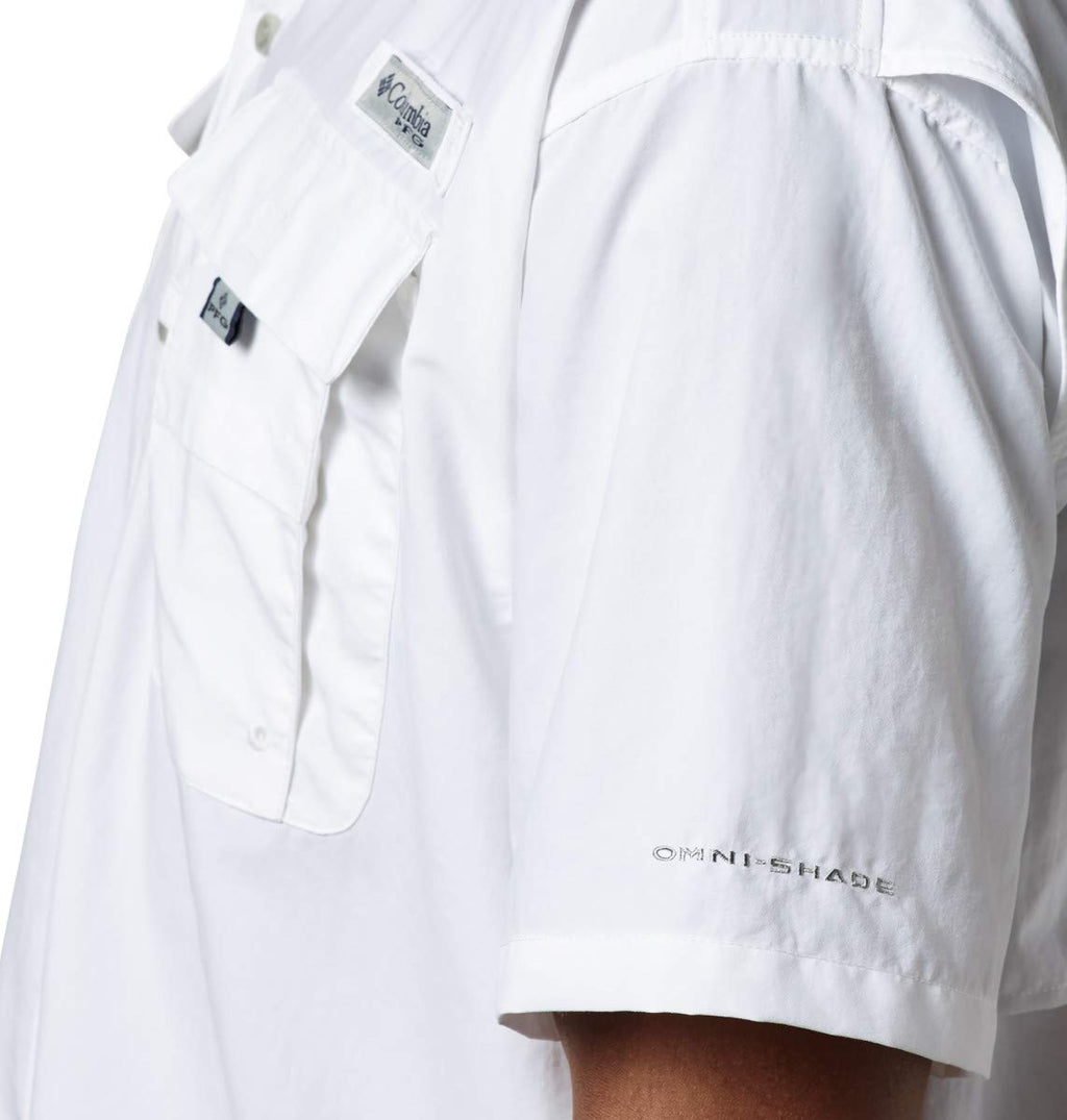 columbia Mens Bahama II Short Sleeve Shirt,White,X-Large