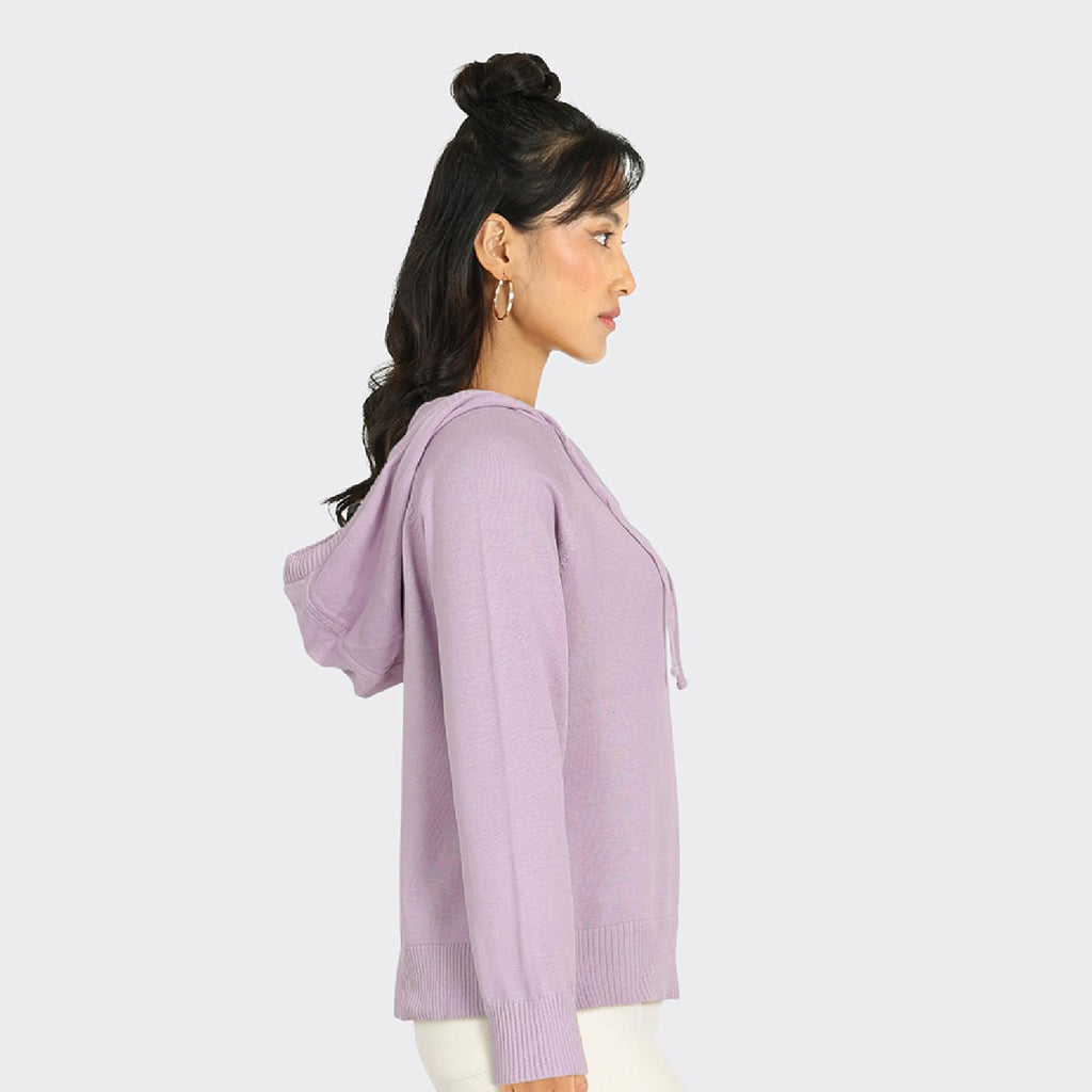 BlissClub at-Ease CottonKnit Hoodie | 100% Cotton Hoodie | Adjustable Hood | Relaxed Fit