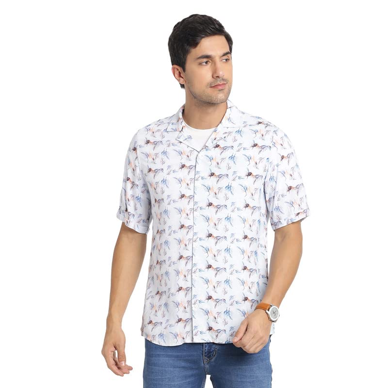 Turtle Men Rayon Multicolor Printed Slim Fit Casual Shirts