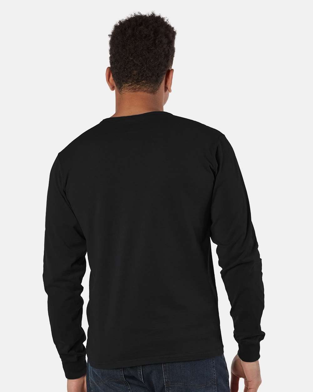 Champion Garment Dyed Long Sleeve T-Shirt XL Saltwater