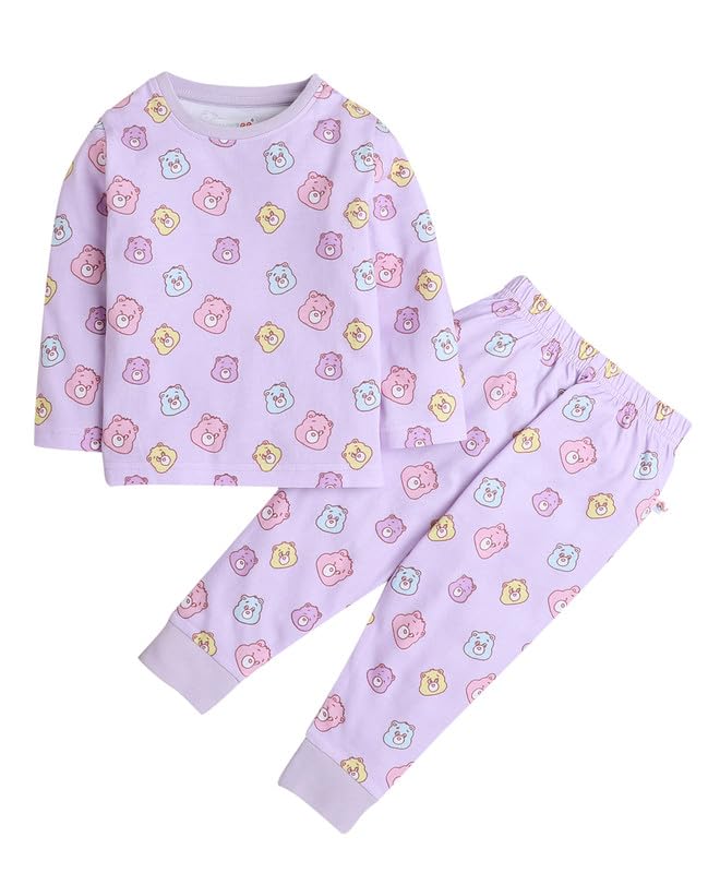 BUMZEE Lavender Girls Full Sleeves T-Shirt & Pyjama Set Age - 6-12 Months (Peb8690C-lvd)