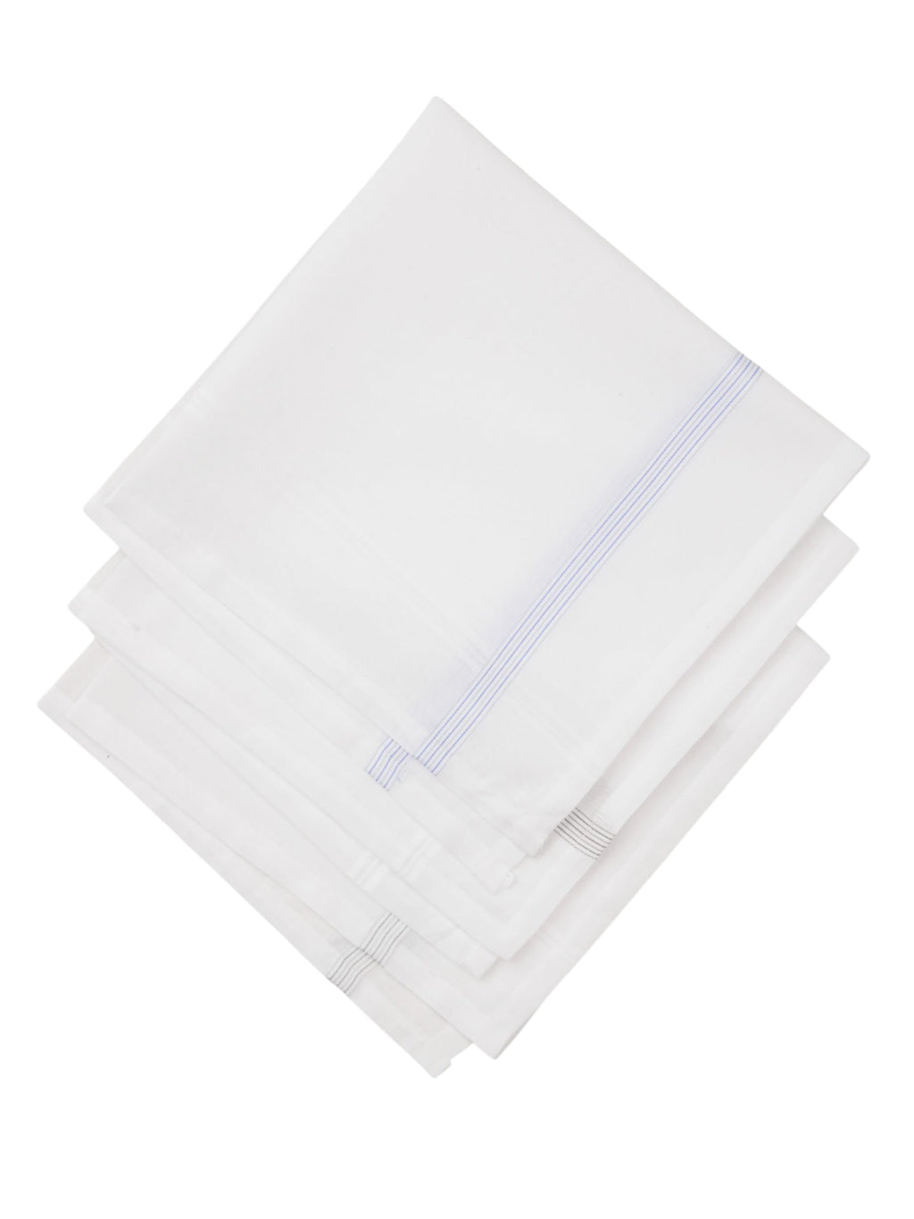 Manyavar Mens Pure Cotton Handkerchief (White)