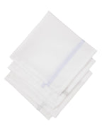 Manyavar Mens Pure Cotton Handkerchief (White)
