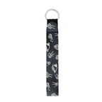 SEANATIVE Skeleton Hand with Heart Printing Keychain Wristlet Strap for Key Hand Wrist Lanyard Keyring Holder Halloween Decor