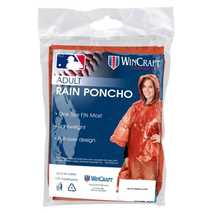 WinCraft MLB New York Mets Rain Poncho, Team Colors, One Size