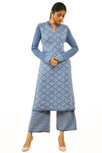 Soch Womens Acrylic Geometric Pattern Knitted Winter Straight Kurta Set