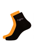 FYLTR Mens Ankle Length Socks  Solid Color | Pack of 2 | Anti-microbial | Anti-odor (Every Ebony-Blue Bomber)