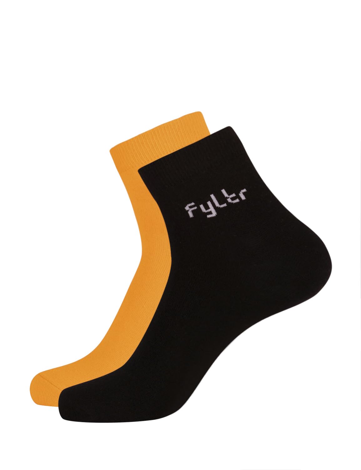 FYLTR Mens Ankle Length Socks  Solid Color | Pack of 2 | Anti-microbial | Anti-odor (Every Ebony-Blue Bomber)