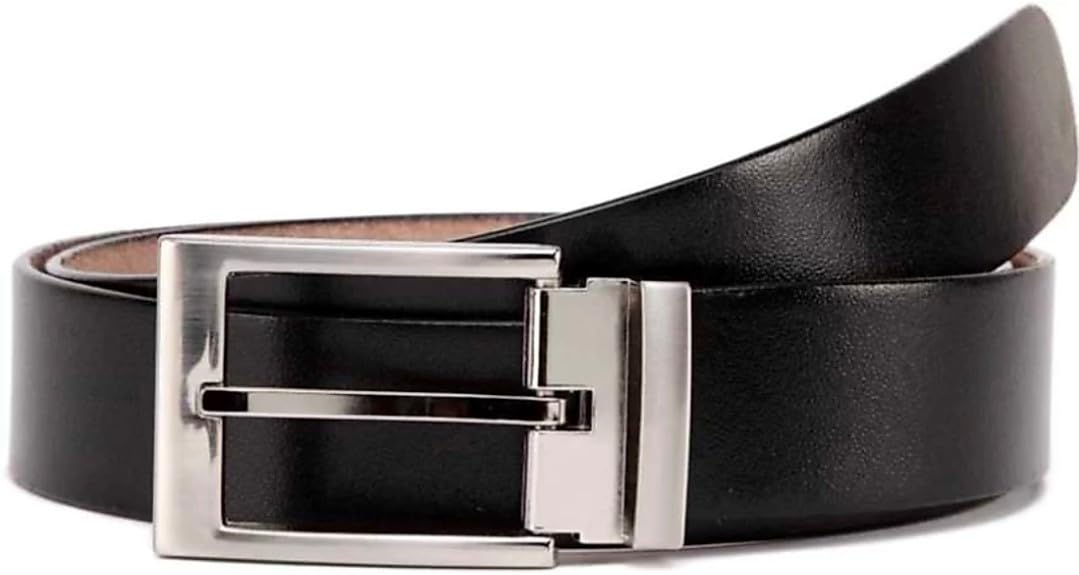 Men Black, Brown Genuine Leather, Canvas Belt Meg_M_B_40