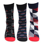 Bonjour Designer Office/Business/Formal Crew Socks For Men - Pack Of 3