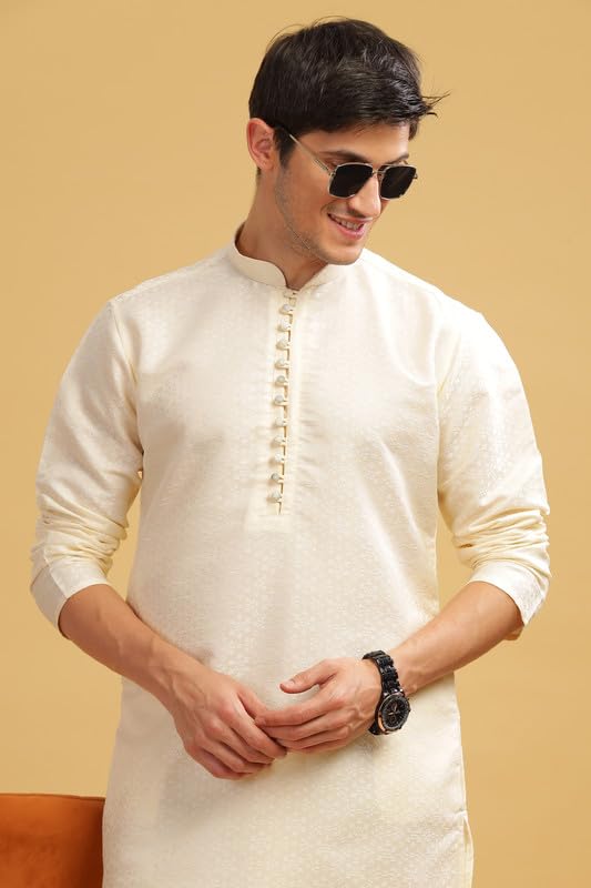 Be Active MenS Cotton Regular Kurta (My0003_Cream