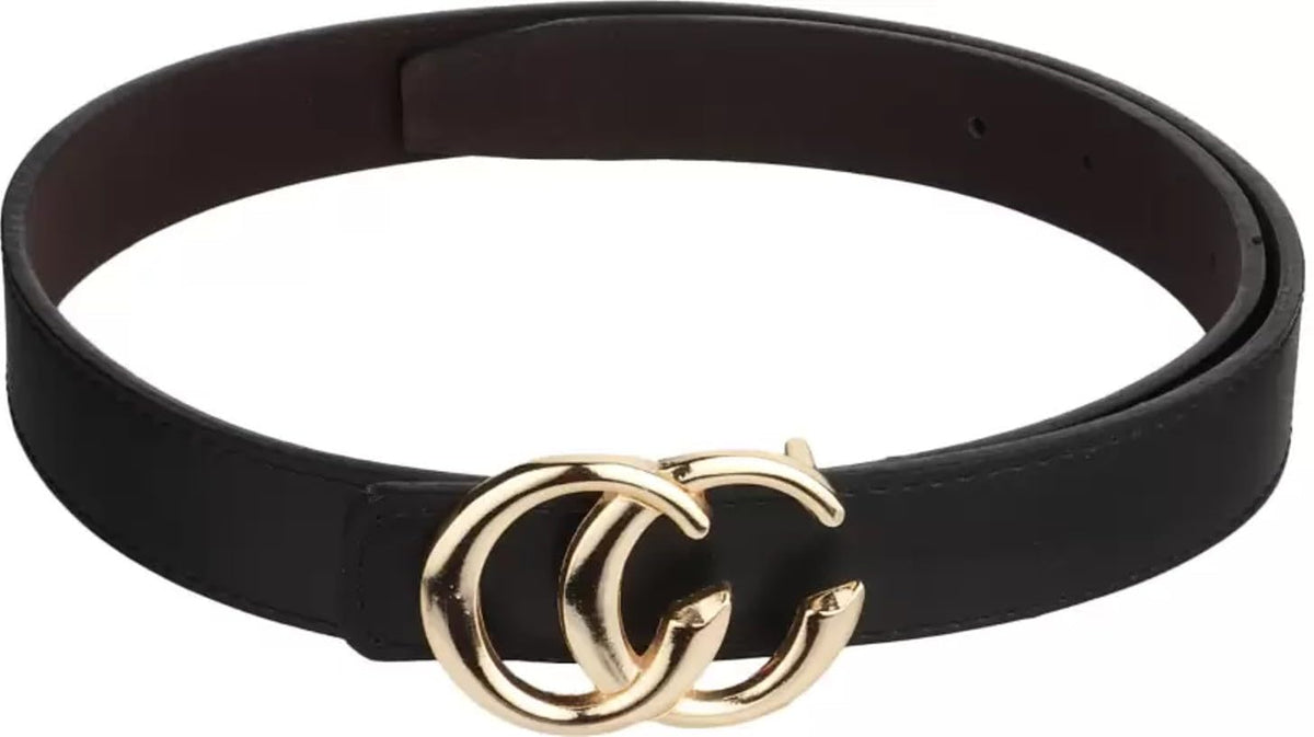 Women Black Texas Leatherite Belt ()_432 26