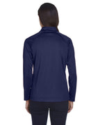 Ladies Stretch Tech-Shell compass Quarter-Zip - DK gREY HEATHER - S(D0102H7Y5JJ)